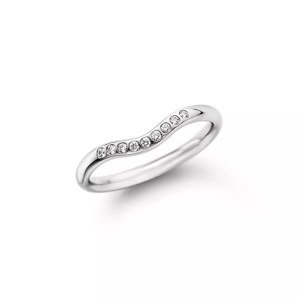 Tiffany&Co Elsa Peretti Platinum Diamond Band